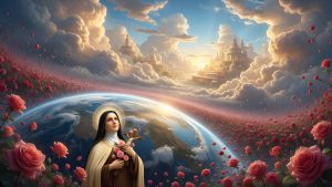 St. Therese of the Child Jesus, Little Flower, let fall a shower of roses